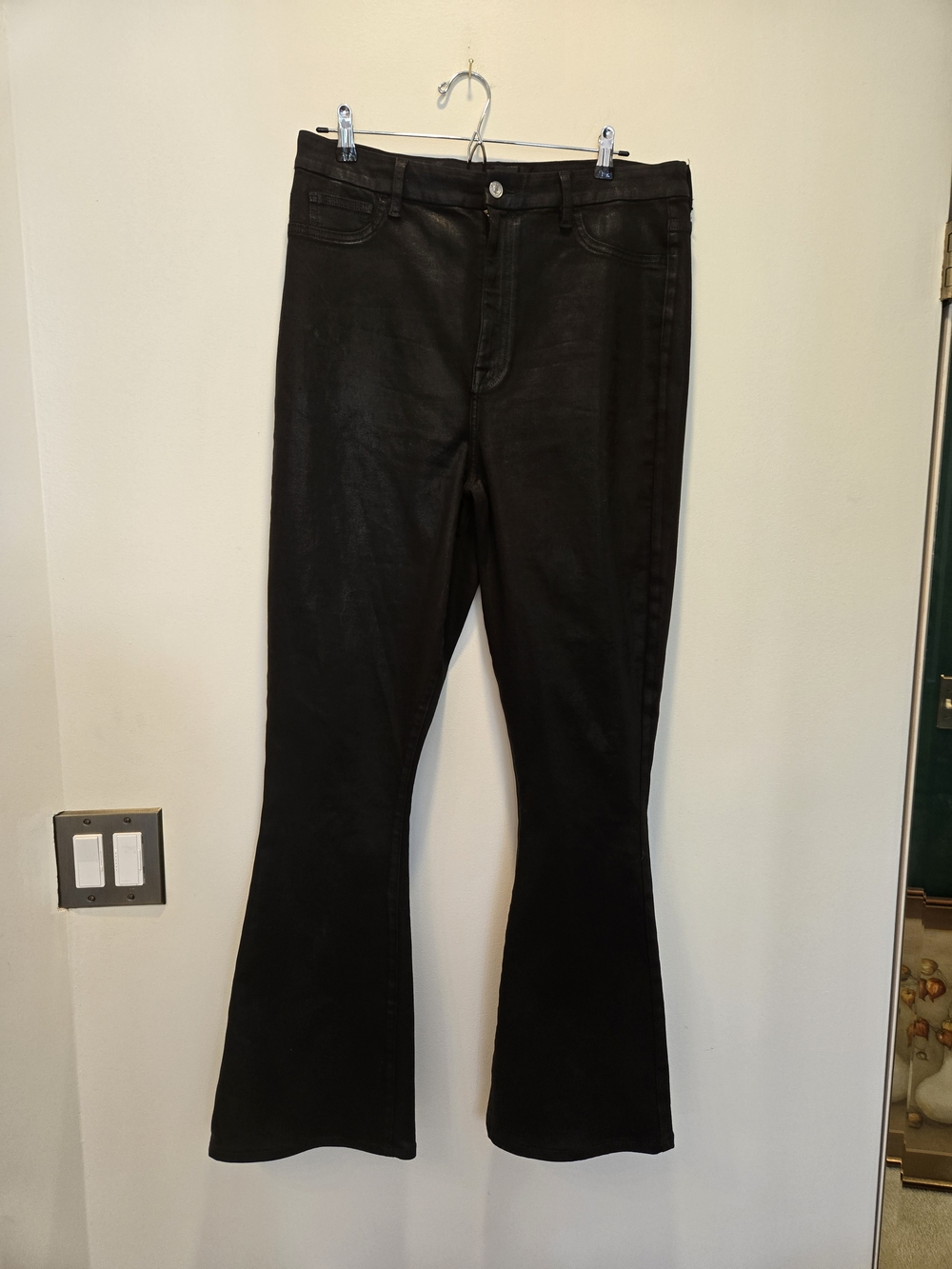 Seven7 Black High-Rise Flare Jeans